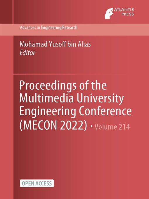 Title details for Proceedings of the Multimedia University Engineering Conference (MECON 2022) by Mohamad Yusoff bin Alias - Available